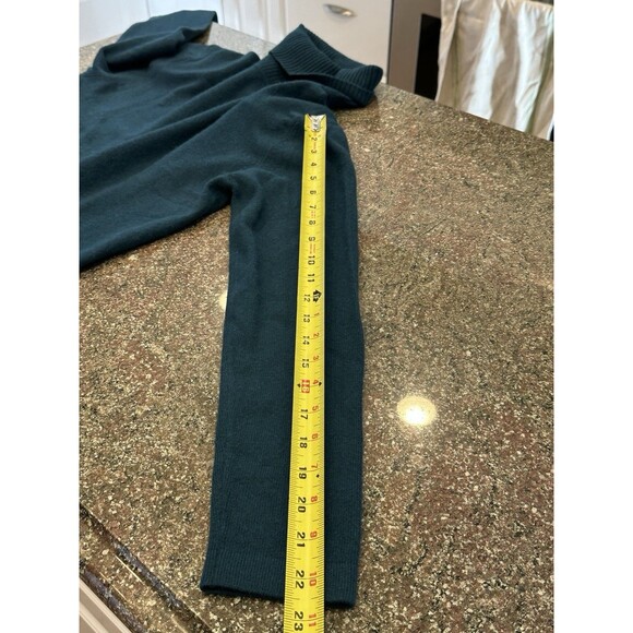 Women’s Lord & Taylor Teal Two Ply Cashmere Turtleneck Sweater Size S Minimalist - Picture 9 of 10